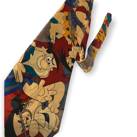 Vintage Flintstones Bunbury Hand-Made Silk Neck Tie - Picture 2 of 4